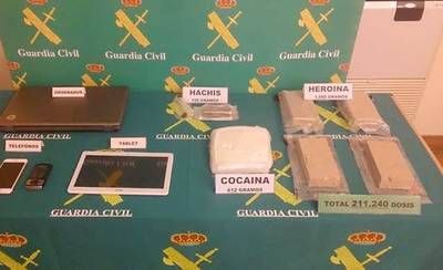 La Guardia Civil impide la venta de más de 211.000 dosis de droga