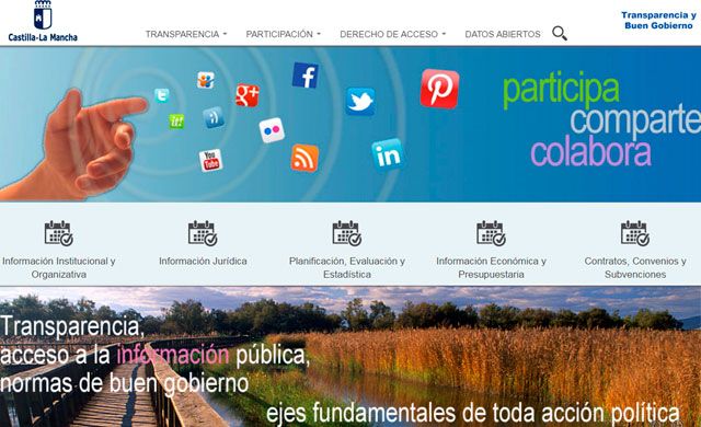 El Portal de Transparencia de C-LM recibió durante 2016 más de 36.000 visitas