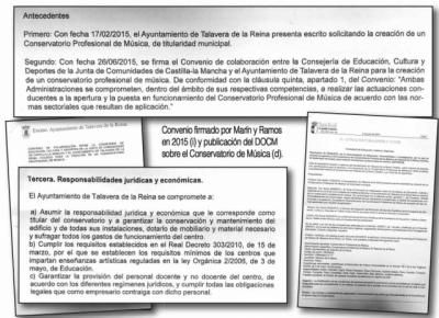 Ramos firmó con la Junta en 2015 asumir la gestión económica del Conservatorio de Música