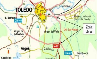 Cortes de tráfico por la noche en la A-42 sentido Madrid