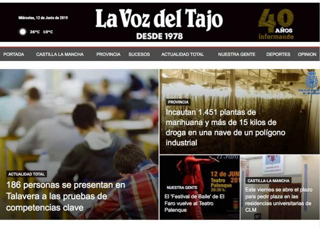 La Voz del Tajo, líder de los periódicos digitales en Talavera y comarca