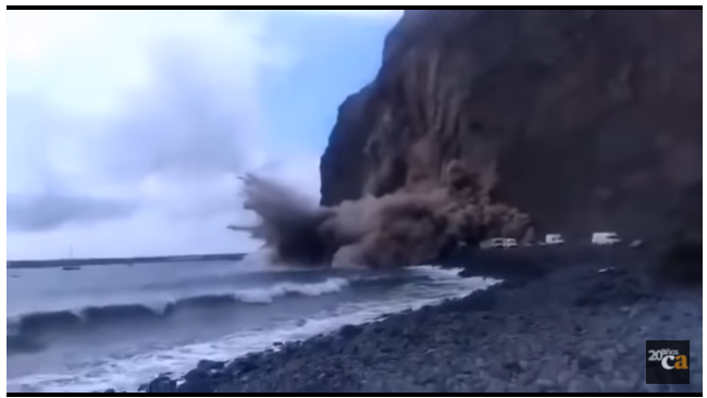 VÍDEO | Impresionante desprendimiento de un acantilado en La Gomera