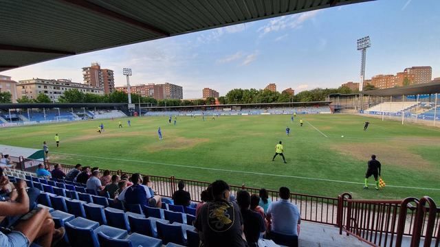 Las gradas de 'El Prado', semivacías en el partido de pretemporada