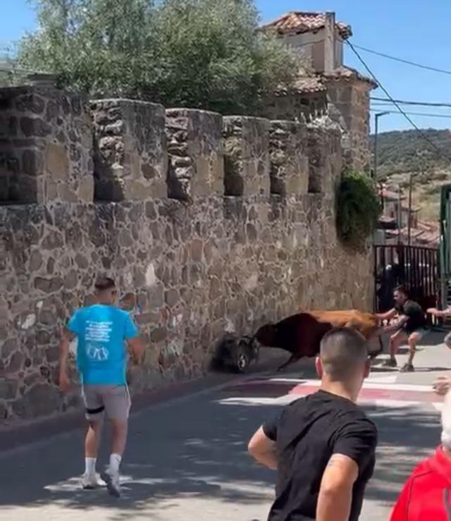 Las impactantes imágenes de la brutal embestida a un hombre en el encierro de San Román