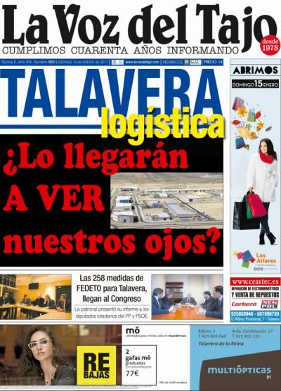 Portada enero | Talavera logística ¿Lo lllegarán a ver nuestros ojos?