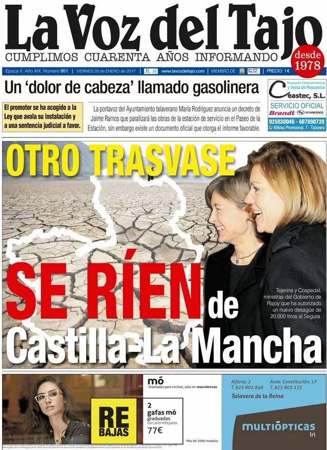 Portada enero | Otro trasvase: 'Se ríen de Castilla-La Mancha'