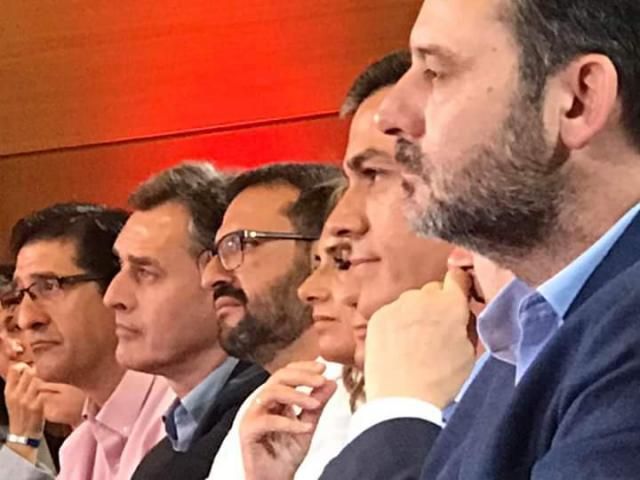 Pedro Sánchez en el mitin de los socialistas de Toledo esta misma mañana.