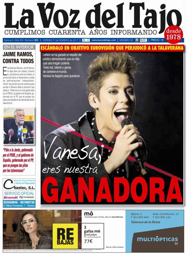 Portada febrero | LeKlein no tuvo cerca estar en Eurovisión -y Ramos...'contra todos'-