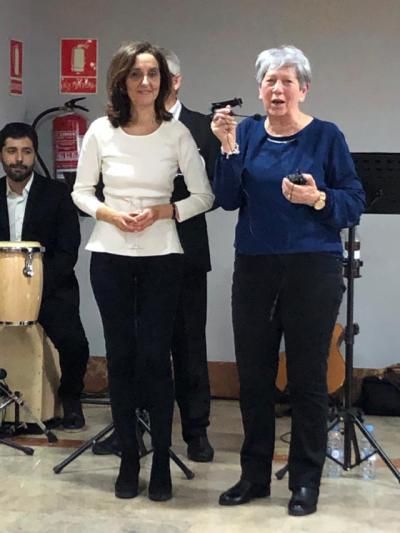 Montse y Bellón, en la comida de las viudas talaveranas