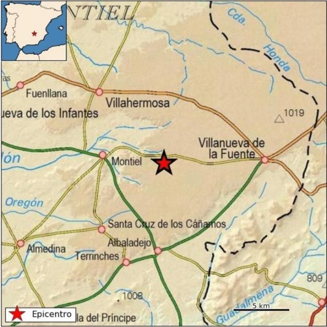 Registrado un terremoto de 2,8 grados en Montiel