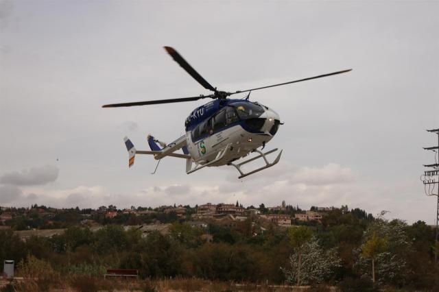 Rescatan al piloto de un helicóptero tras sufrir accidente en Albarracín