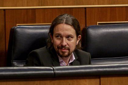 Pablo Iglesias, en el Congreso - RICARDO RUBIO - EUROPA PRESS