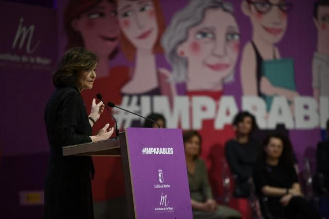 Carmen Calvo en el acto del Día de la Mujer en Ciudad Real