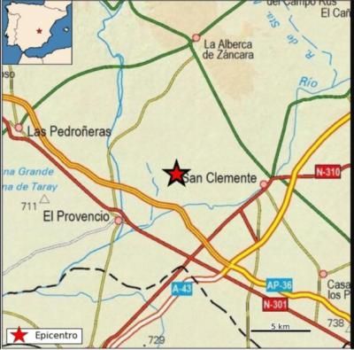 ÚLTIMA HORA | Registrado un terremoto de 3,1 grados en CLM