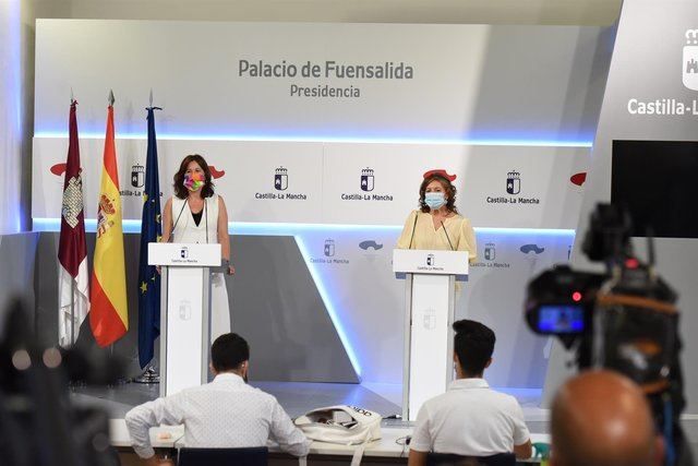 La consejera portavoz del Gobierno de C-LM,Blanca Fernández, en rueda de prensa. - JCCM