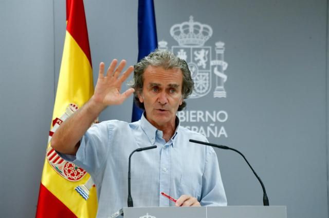 Fernando Simón, en la rueda de prensa de este lunes para informar de la evolución de la COVID-19 - Óscar J.Barroso - Europa Press