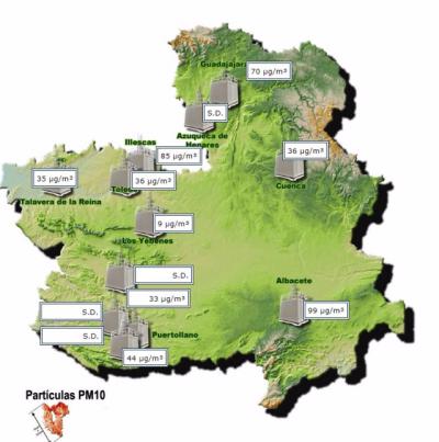 Preocupación en Castilla-La Mancha por la calidad del aire ¡Consulta este mapa!