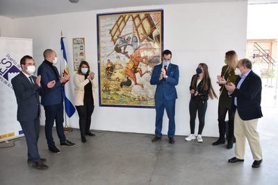 TALAVERA | Así luce el panel cerámico restaurado en el IES Puerta de Cuartos