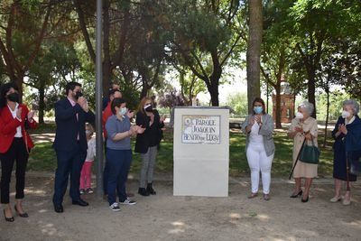 Tita García Élez inaugura el parque ‘Joaquín Benito de Lucas’