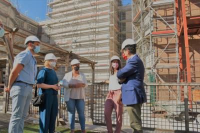 Tita García visita la residencia ‘Virgen del Prado’ para comprobar el ritmo de las obras