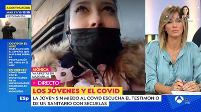 TELEVISIÓN | "Tu opinión es demencial, no es respetable" le ha dicho Susanna Griso a Mónica, la talaverana negacionista del COVID, en Espejo Público (AtresMedia)