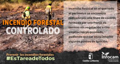 Controlan el incendio forestal de Las Herencias