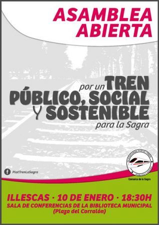 La plataforma por el tren público en La Sagra volverá a movilizarse en 2019