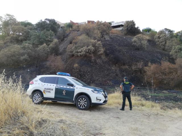 Un detenido por provocar un incendio en Escalona al tirar un cigarrillo mal apagado