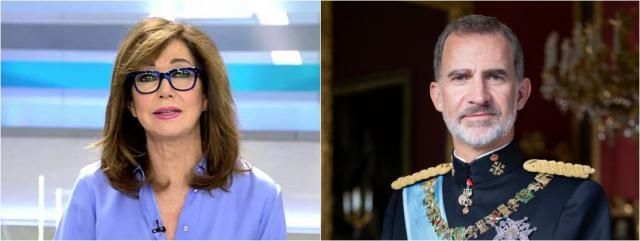 Ana Rosa Quintana (Mediaset) -REl Rey Felipe VI ( Casa Real)