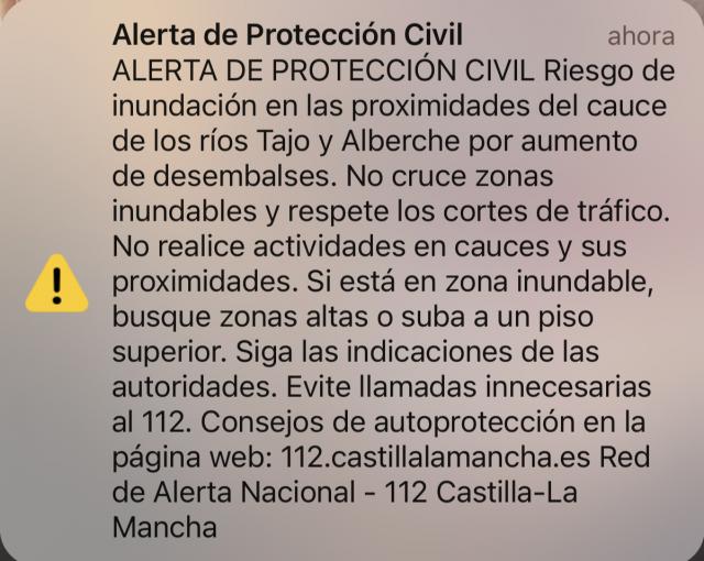 Talavera: Protección Civil activa una nueva ES-Alert