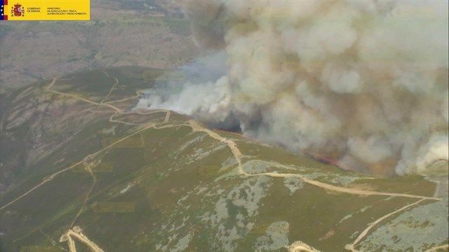 Los incendios de Medinilla (Ávila) y Cabezabellosa (Valle del Jerte) están estabilizados