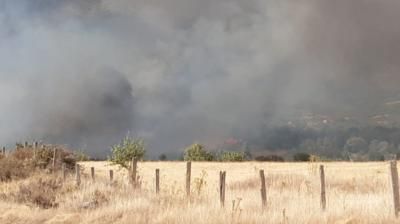 Declarado un incendio en El Raso (Candeleda)