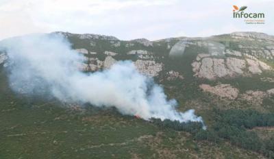 El incendio de Cantalojas avanza y amenaza con alcanzar el Parque Natural de Tejera Negra