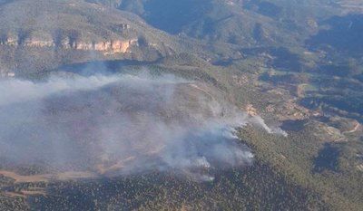 El fuego de Ocentejo se extinguirá "en los próximos días"