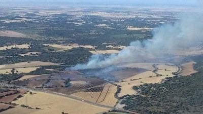 Controlado el fuego declarado en Lezuza este martes