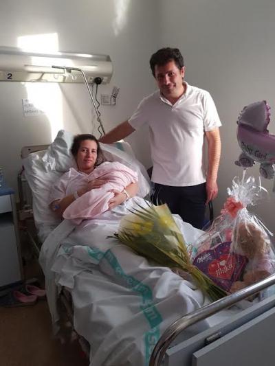 Patricia, primera niña del año 2018 nacida en el Hospital de Talavera