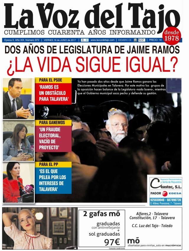 Portada junio | Dos años de legislatura de Jaime Ramos ¿La vida sigue igual? - y el Corpus-