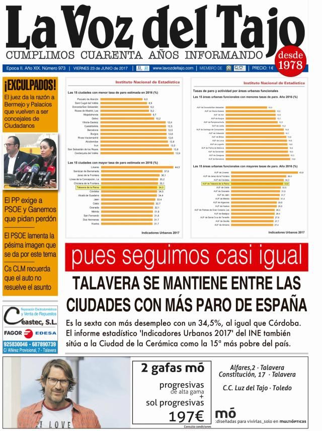 Portada junio | Seguimos en la cabeza del desempleo -y sigue el culebrón Cs y Ramos-