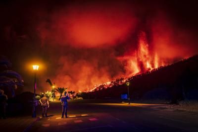 Así se ve la erupción del volcán en La Palma