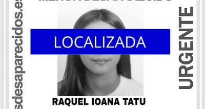 LOCALIZADA | Raquel, la menor desaparecida, ya está en casa