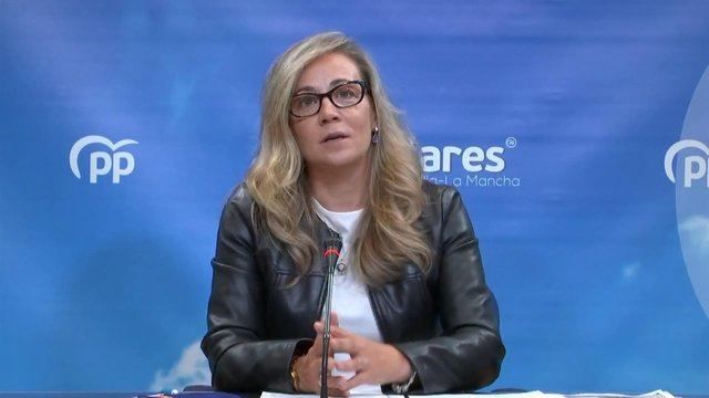 La portavoz del PP en las Cortes, Lola Merino, en rueda de prensa - EUROPA PRESS