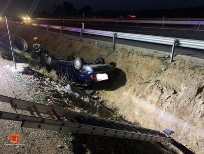 Fueron necesarias maniobras de excarcelación en el accidente de Los Cerralbos