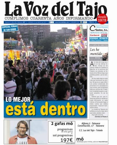 Portada mayo | Talavera está en Ferias -y nuevo trasvase, plaga de mosquitos y el reportaje 'Se Alquila'-