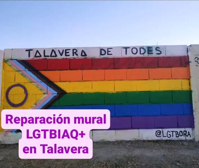 LGTBora restaura el mural inclusivo de Talavera