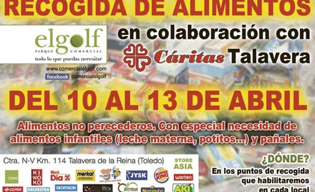 Parque Comercial 'El Golf' y Cáritas organizan una recogida de alimentos