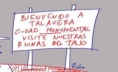 El Trasvase, en la viñeta de Rubio y su "Chocolate con picatostes"