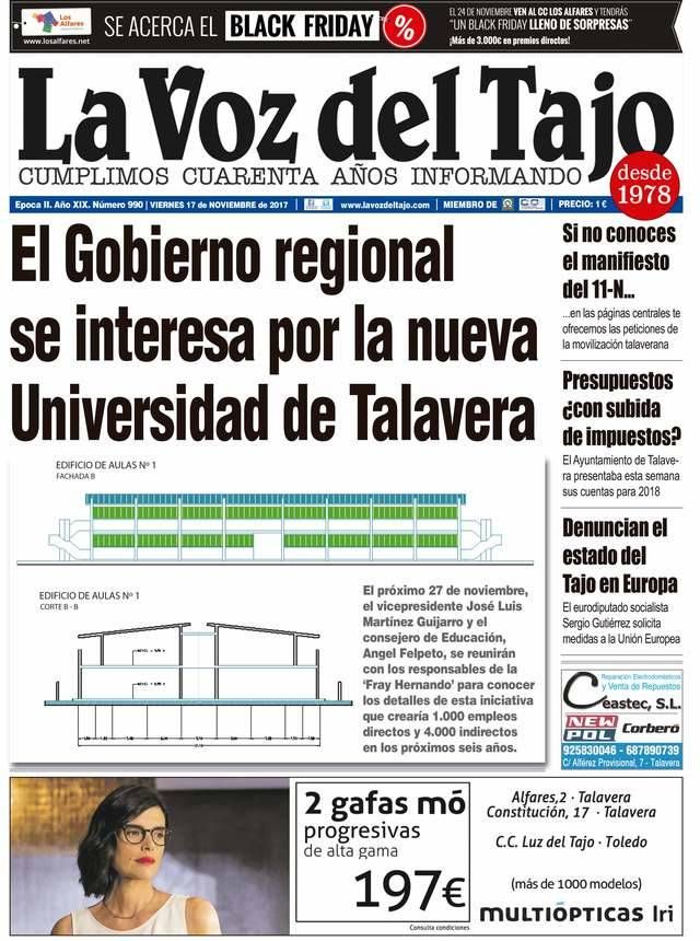 Portada noviembre | El Gobierno regional se interesa por la nueva Universidad de Talavera