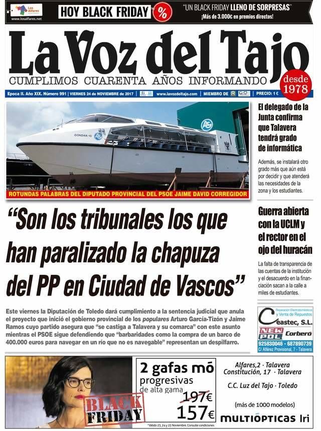 Portada noviembre | Jaime David Corregidor: ‘’son los tribunales los que han paralizado la chapuza del PP en Ciudad de Vascos’’