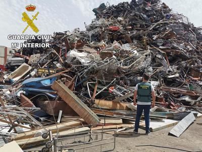 Recuperados 5.000 kilos de material robado en explotaciones agrícolas