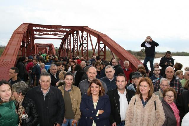 Agustina García en la concentración contra el trasvase que se ha llevado a cabo en Talavera 